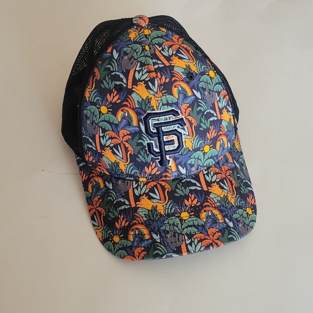 Youth '47 Navy San Francisco Giants Jungle Gym Adjustable Trucker Hat New